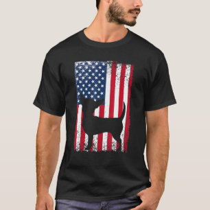 Camiseta Bandera Estadounidense De Perro Chihuahua 4 De Jul