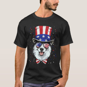 Camiseta Bandera Estadounidense De Perro Siberiana Husky 4