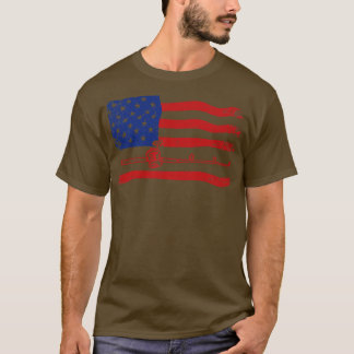 Camiseta Bandera estadounidense de pesca