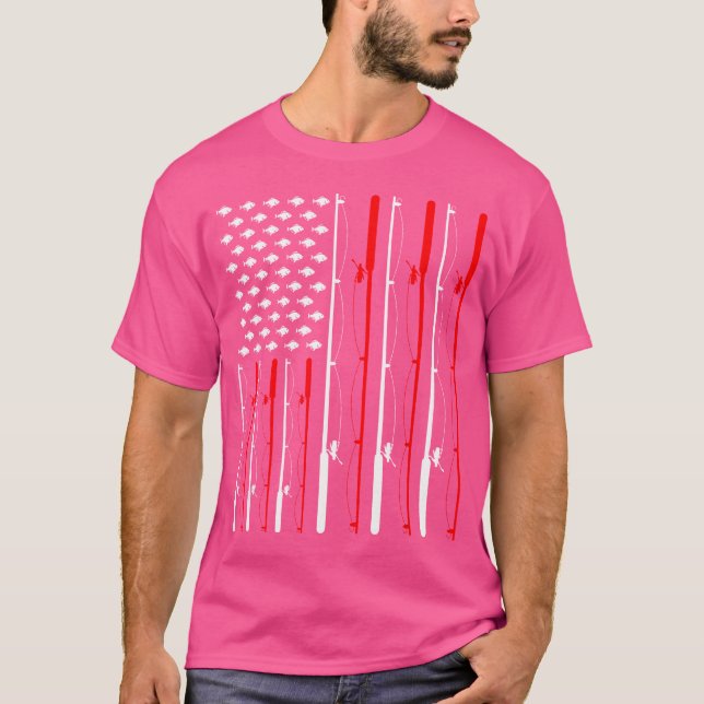 Camiseta Bandera estadounidense de pesca de arrastre (Anverso)