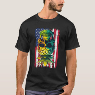 Camiseta Bandera estadounidense de piña al revés 4o
