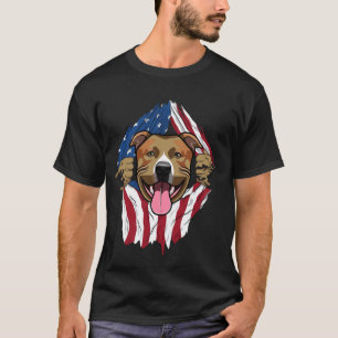 Camiseta Bandera estadounidense de Pitbull
