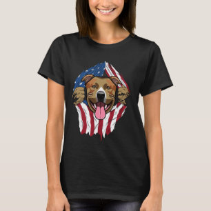 Camiseta Bandera estadounidense de Pitbull