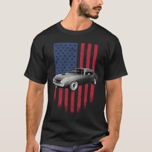 Camiseta Bandera estadounidense de Plymouth Barracuda 1970