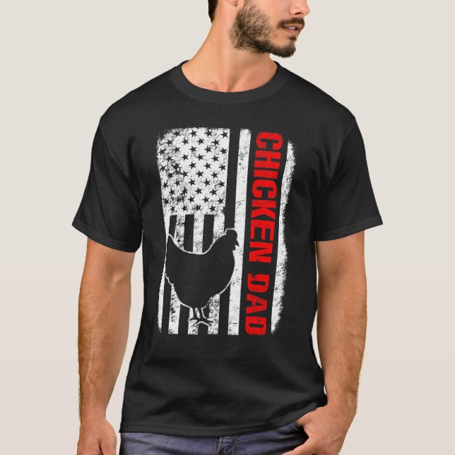 Camiseta Bandera estadounidense de pollo (Anverso)