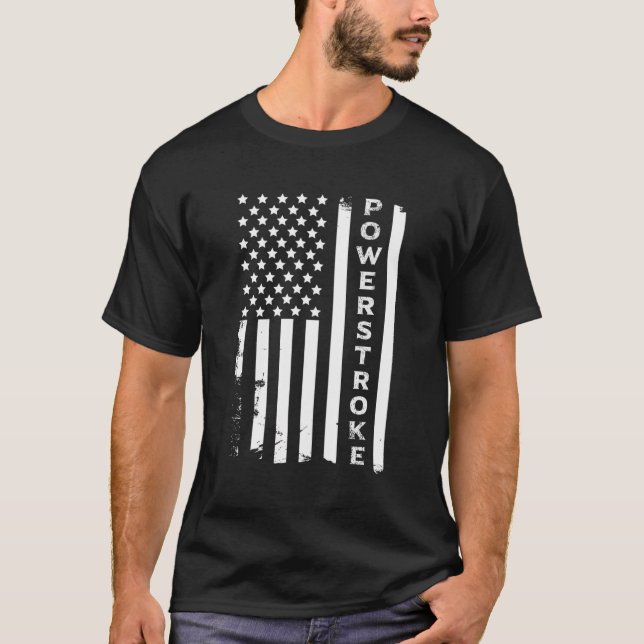 Camiseta Bandera estadounidense de Power Stroke (Anverso)