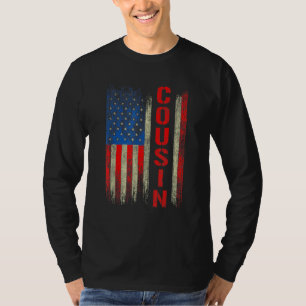 Camiseta Bandera estadounidense de primos para los hombres 
