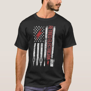 Camiseta Bandera estadounidense de retiro de electricidad r