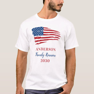 Camiseta Bandera estadounidense de Reunión de Familia Patri