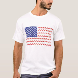 Camiseta Bandera estadounidense de Schnauzer