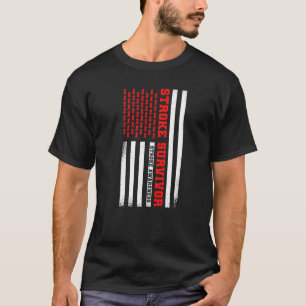 Camiseta Bandera estadounidense de sobreviviente de ataque 
