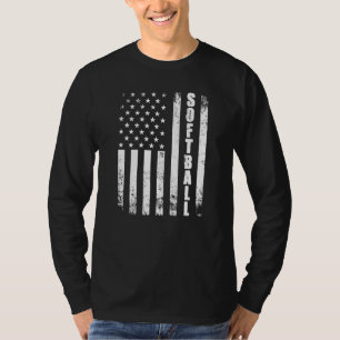 Camiseta Bandera Estadounidense De Softbol Ee. Uu. Sport Pa