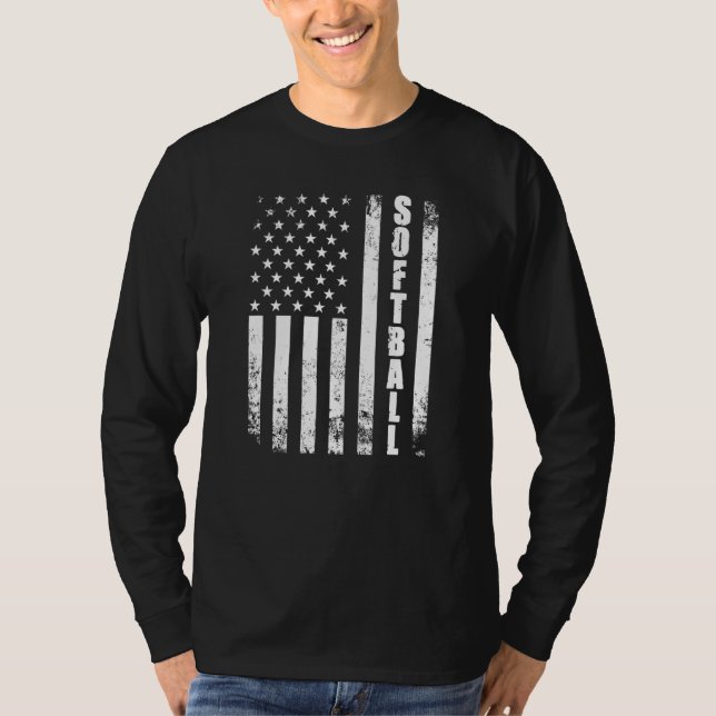 Camiseta Bandera Estadounidense De Softbol Ee. Uu. Sport Pa (Anverso)