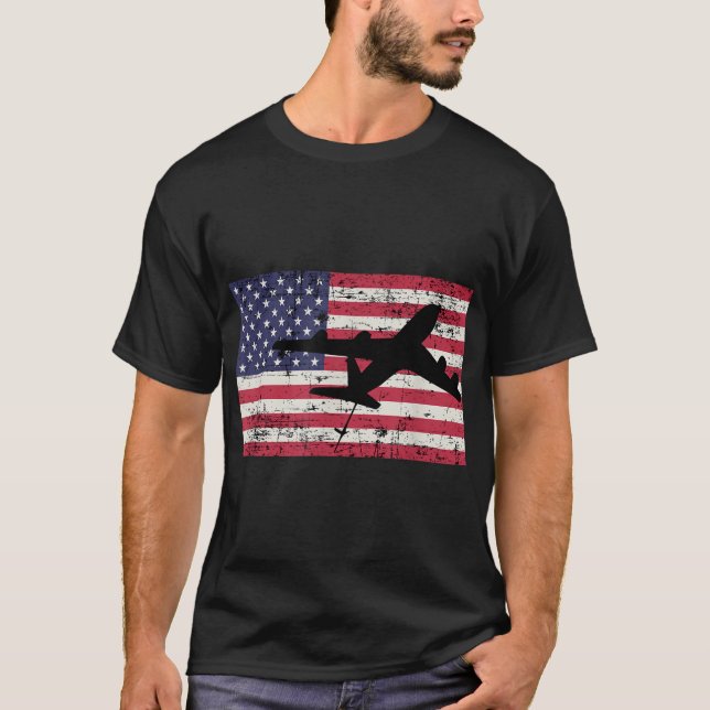 Camiseta Bandera estadounidense de Stratotanker KC-135 Patr (Anverso)