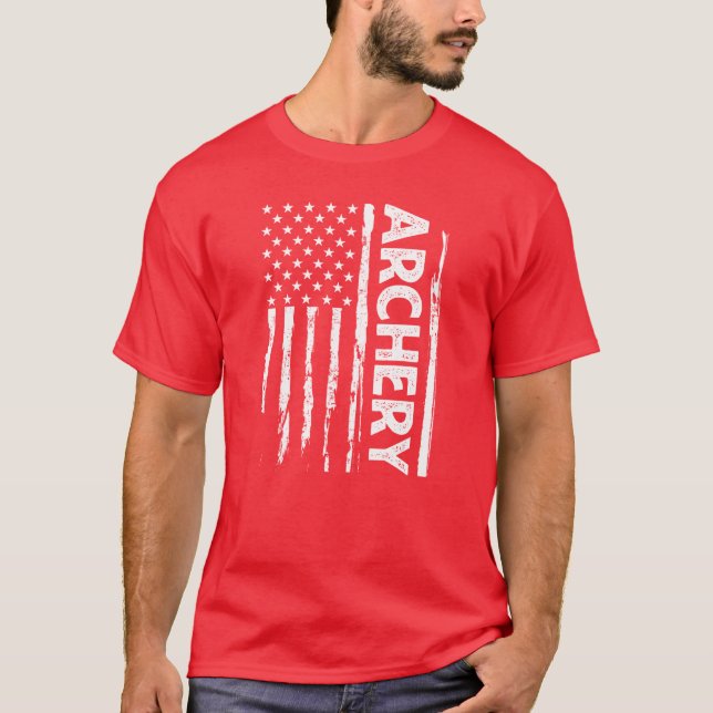 Camiseta Bandera estadounidense de tiro con arco (Anverso)