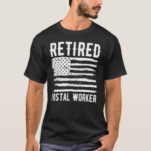 Camiseta Bandera estadounidense de trabajador postal retira