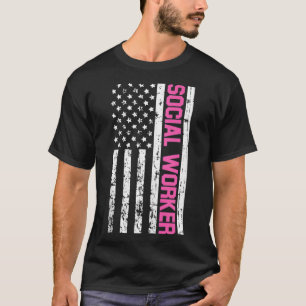 Camiseta Bandera Estadounidense De Trabajadores Sociales Pa