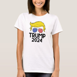 Camiseta Bandera estadounidense de Trump 2024