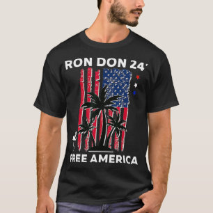 Camiseta Bandera estadounidense de Trump DeSantis 2024 Ron 