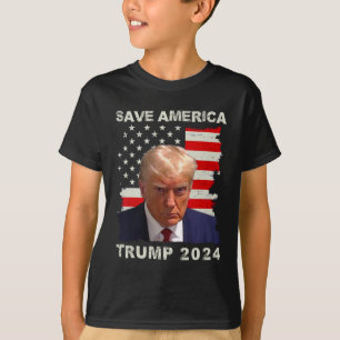 Camiseta Bandera estadounidense de Trump Free Shot 2024