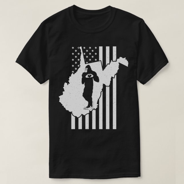 Camiseta Bandera estadounidense de Virginia Occidental (Diseño del anverso)