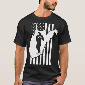 Camiseta Bandera estadounidense de Virginia Occidental