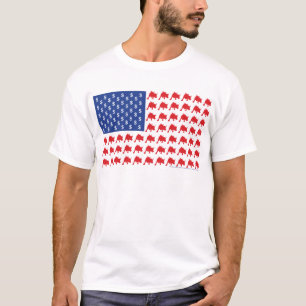 Camiseta Bandera estadounidense de Wall Street Bull