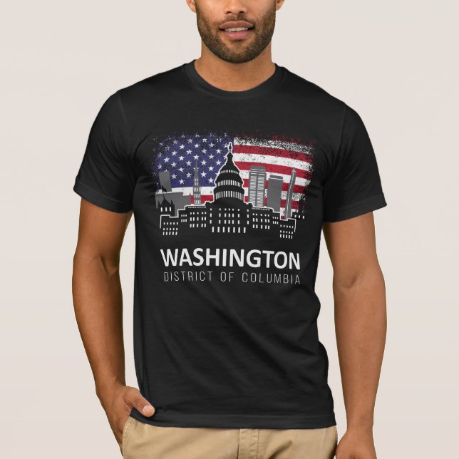 Camiseta Bandera estadounidense de Washington DC (Anverso)