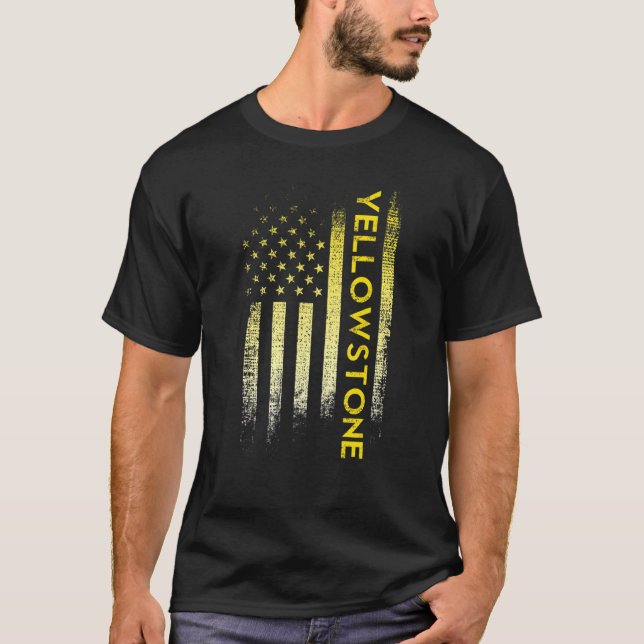 Camiseta Bandera estadounidense de Yellowstone (Anverso)