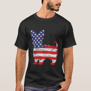 Camiseta Bandera Estadounidense De Yorkshire Terrier Dog 4 