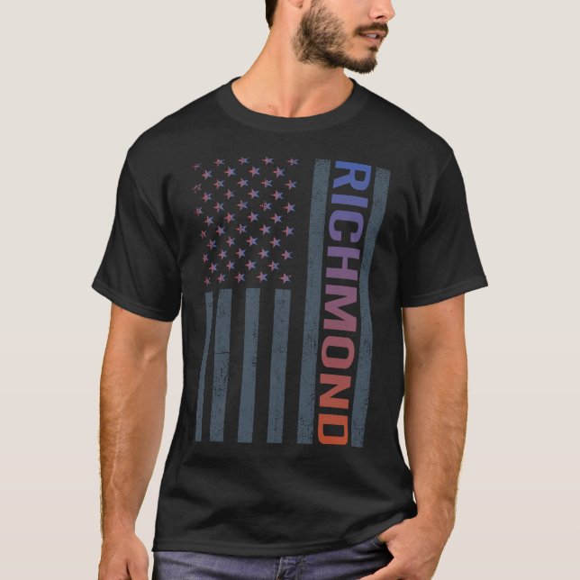 Camiseta Bandera estadounidense degradada Richmond (Anverso)