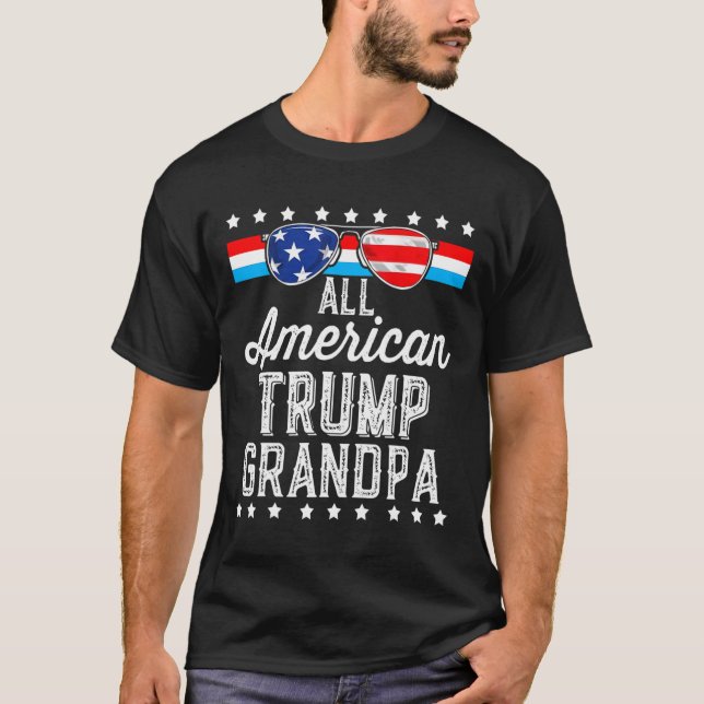 Camiseta Bandera estadounidense del abuelo de Trump estadou (Anverso)