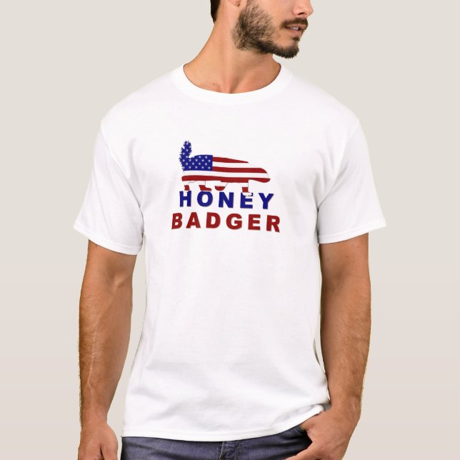 Camiseta Bandera estadounidense del batidor de miel (Anverso)