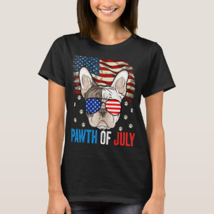 Camiseta Bandera Estadounidense Del Bulldog Patriótico Fran
