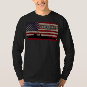 Camiseta Bandera estadounidense del buque USS Hurst DE 250 