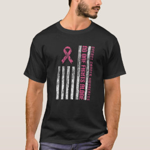 Camiseta Bandera estadounidense del cáncer de seno de cinta