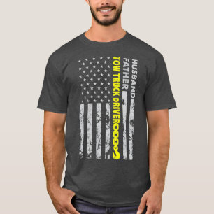 Camiseta Bandera estadounidense del conductor del camión d