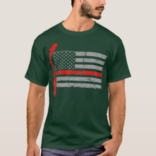 Camiseta Bandera estadounidense del DJ clásico Turntable De