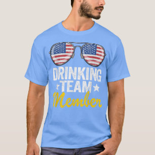 Camiseta Bandera Estadounidense Del Equipo De Bebida Estado