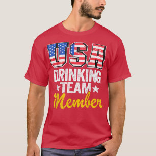 Camiseta Bandera Estadounidense Del Equipo De Bebida Estado