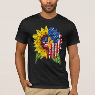 Camiseta Bandera Estadounidense Del Giro Paw Feliz 4 De J