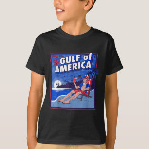 Camiseta Bandera Estadounidense Del Golfo Retro De Estados 