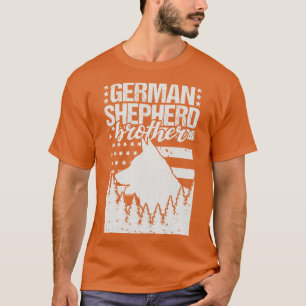 Camiseta Bandera estadounidense del Hermano Pastor Alemán