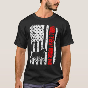 Camiseta Bandera estadounidense del mejor caballo del mundo