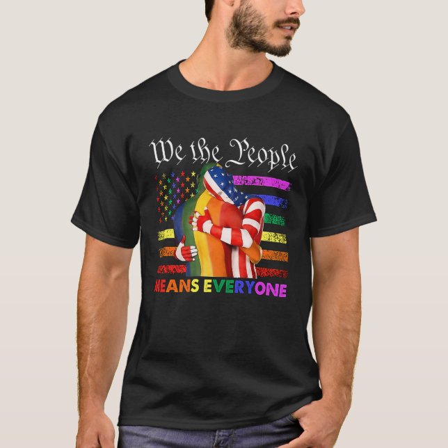 Camiseta Bandera estadounidense del Orgullo LGBT Nosotros,  (Anverso)