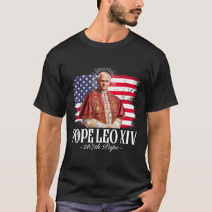 Camiseta Bandera estadounidense del Papa Leo Xiv Robert