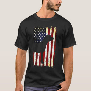 Camiseta Bandera estadounidense del perro leopardo de Catah