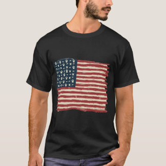 Camiseta Bandera estadounidense del perro patriótico