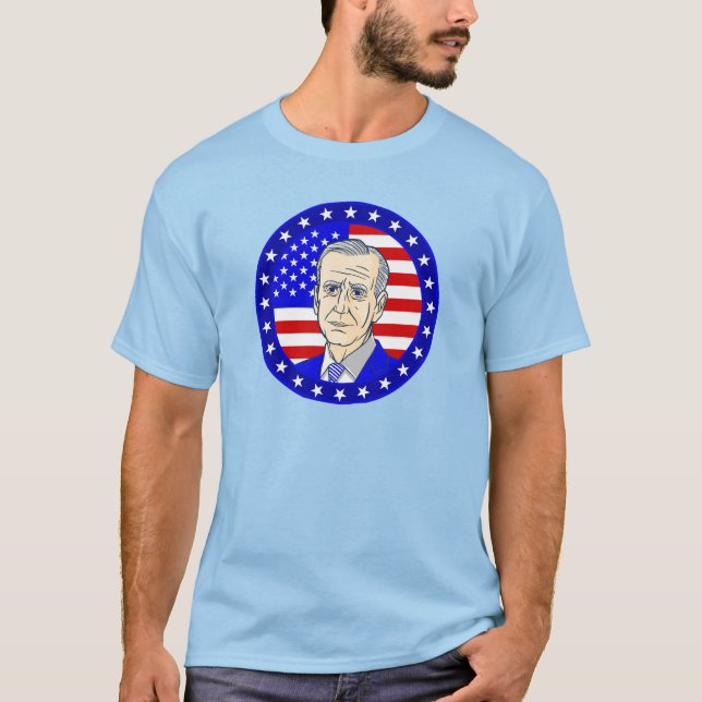 Camiseta bandera estadounidense del presidente joe biden (Anverso)