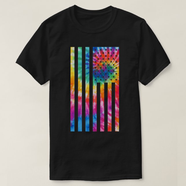 Camiseta Bandera estadounidense del tinte de los dedos Arco (Diseño del anverso)